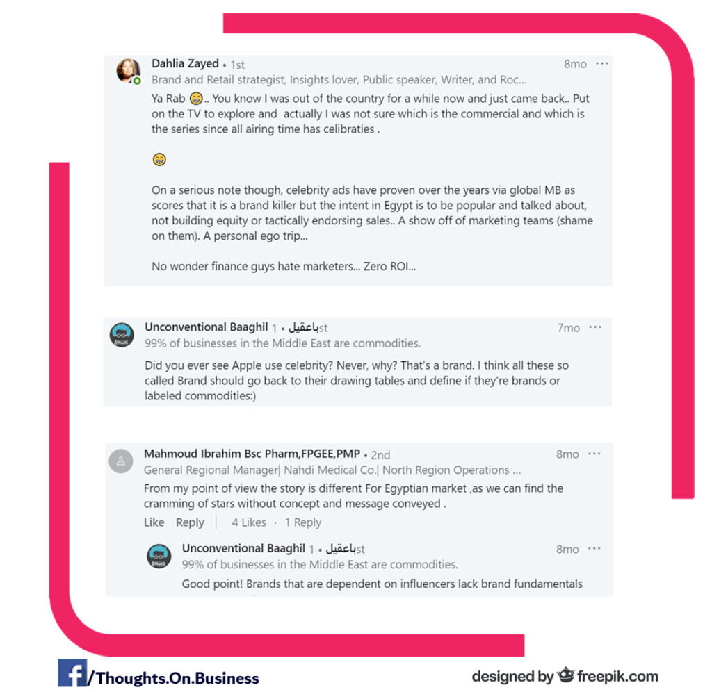 Some  interesting comments on Randa Abdou 