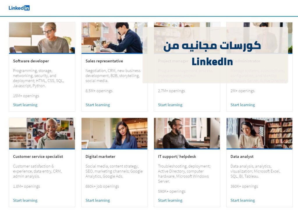 كورسات مجانية من لينكيد إن لفترة محدوده LinkedIn - Taher Abdel-Hameed